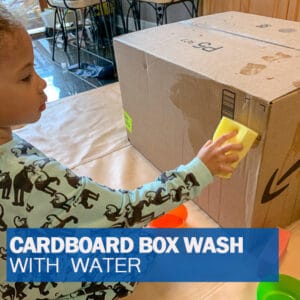 Cardboard Box Paint and Wash with Water